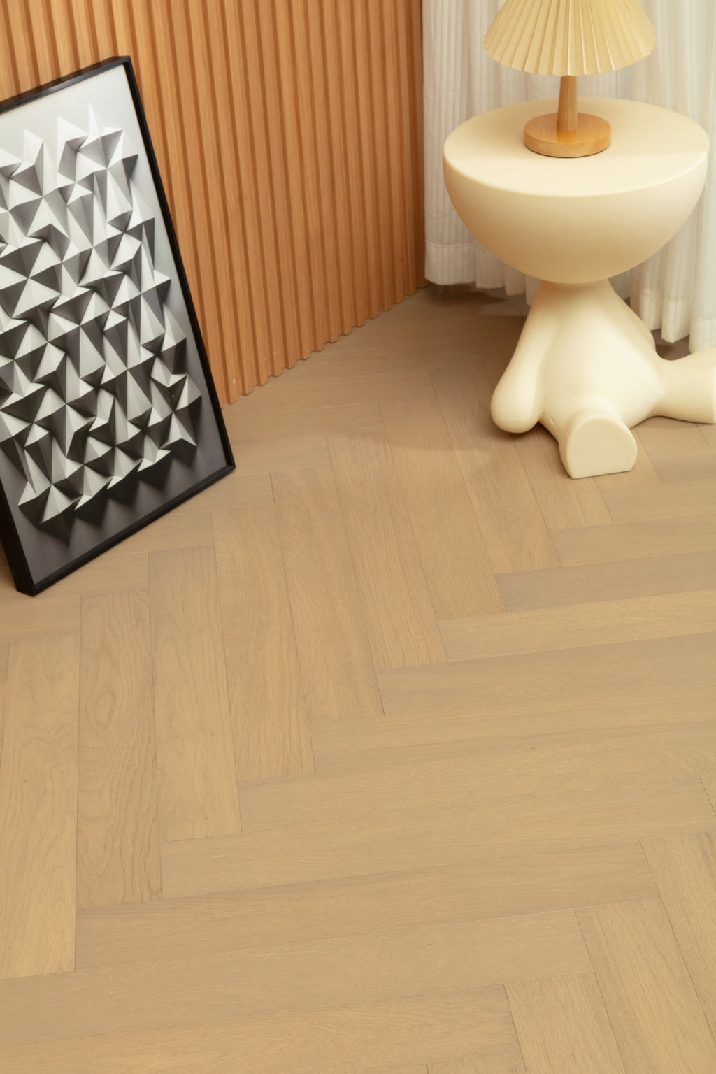 9230 Herringbone Art Parquet Full Birch Multi-layer Core Solid Wood Oak Veneer Brushed Clickblock Joint Engineered Flooring