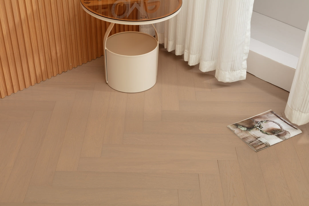 9231 Herringbone Art Parquet Full Birch Multi-layer Core Solid Wood Oak Veneer Clickblock Joint Engineered Flooring