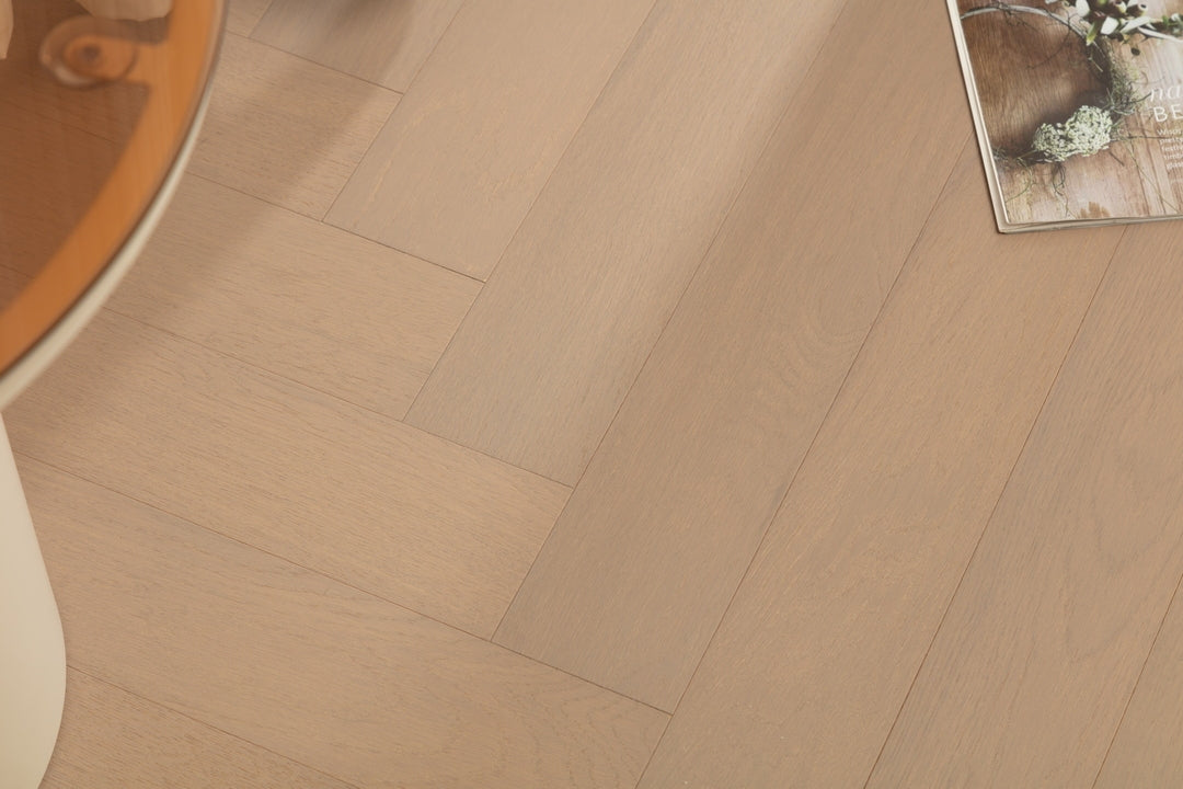 9231 Herringbone Art Parquet Full Birch Multi-layer Core Solid Wood Oak Veneer Clickblock Joint Engineered Flooring