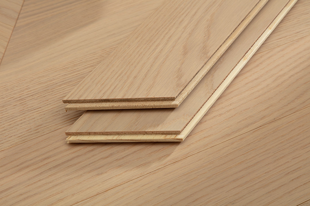 9507 Chevron Art Parquet Full Birch Multi-layer Core Solid Wood Oak Veneer Brushed Engineered Flooring