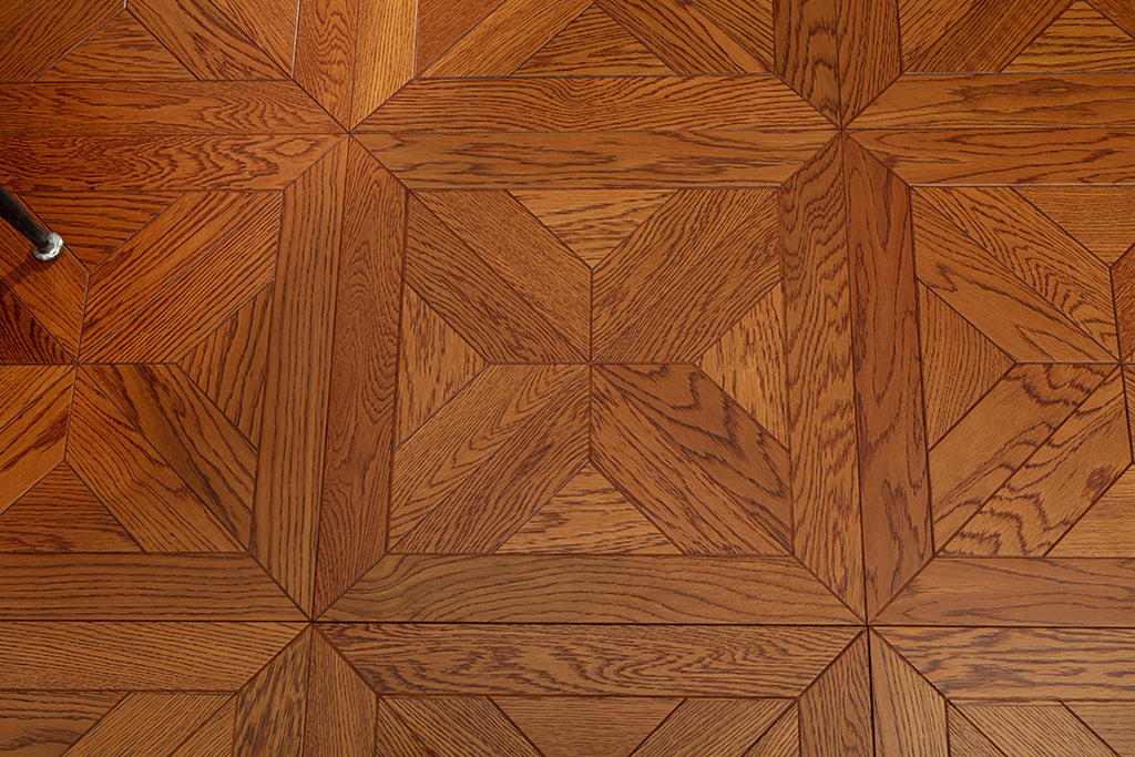 9106 Art Parquet Full Birch Multi-layer Core Solid Wood  Veneer  Skid-resistant Flush Joint Engineered Flooring