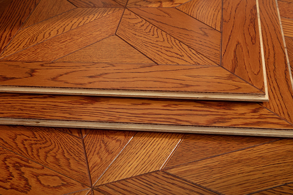 9106 Art Parquet Full Birch Multi-layer Core Solid Wood  Veneer  Skid-resistant Flush Joint Engineered Flooring
