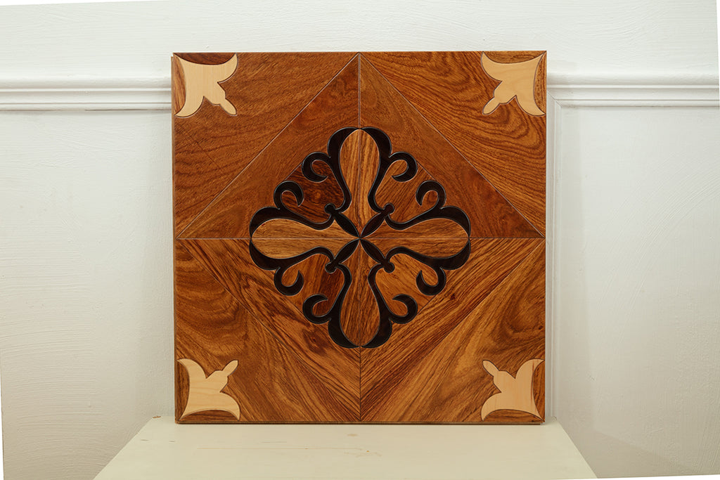 9108 Art Parquet Full Birch Multi-layer Core Solid Wood  Veneer  Skid-resistant Flush Joint Engineered Flooring