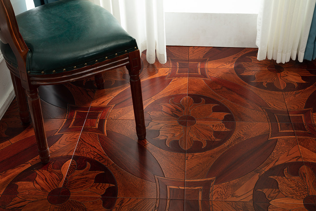 9109 Art Parquet Full Birch Multi-layer Core Solid Wood  Veneer  Skid-resistant Flush Joint Engineered Flooring
