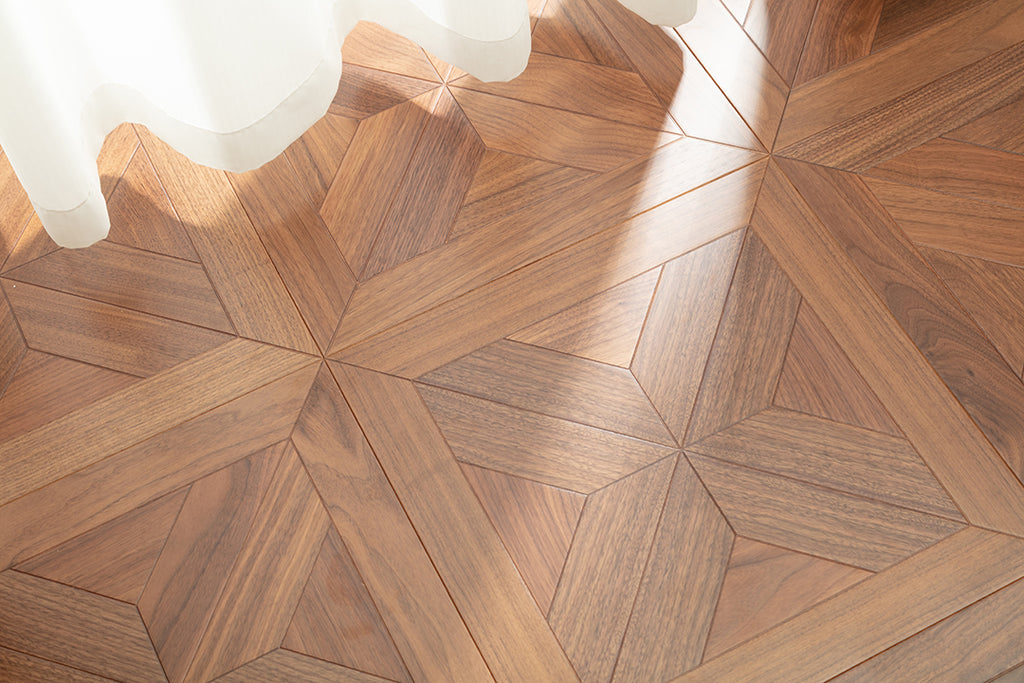 9150 Art Parquet Full Birch Multi-layer Core Solid Wood Veneer Skid-resistant Flush Joint Engineered Flooring