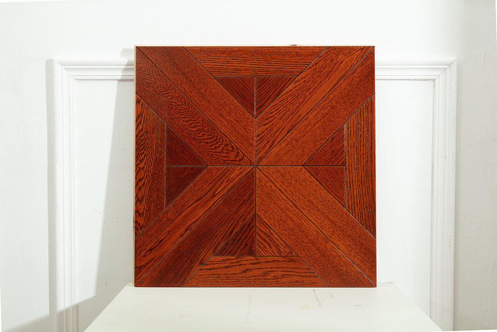 9121 Art Parquet Full Birch Multi-layer Core Solid Wood Veneer Skid-resistant Flush Joint Engineered Flooring