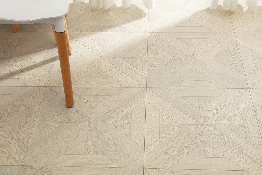 9152 Art Parquet Full Birch Multi-layer Core Solid Wood Oak Veneer Skid-resistant Flush Joint Engineered Flooring