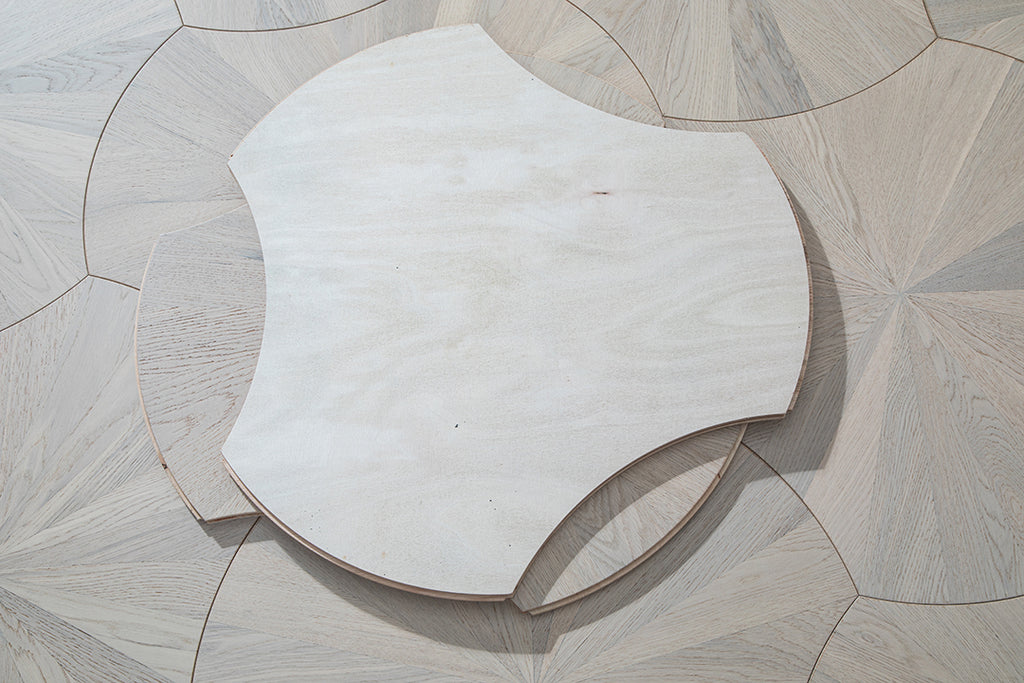 YXPX02 Sunburst Contour Art Parquet Full Birch Multi-layer Core Solid Wood Oak Veneer Flush Joint Engineered Flooring