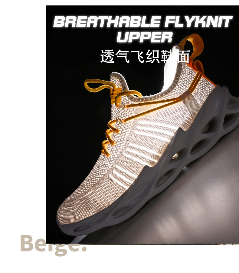 Summer Youth Coconut Shoes for Middle and High School Students, Breathable Mesh Blade Edge, Wear-resistant, Non-slip Sports Running Shoes, Casual Trendy Shoes