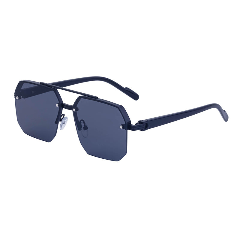 2025New style sunglasses with a high-end feel, European and American half-frame glasses, fashionable sunglasses for women with UV protection sunglasses