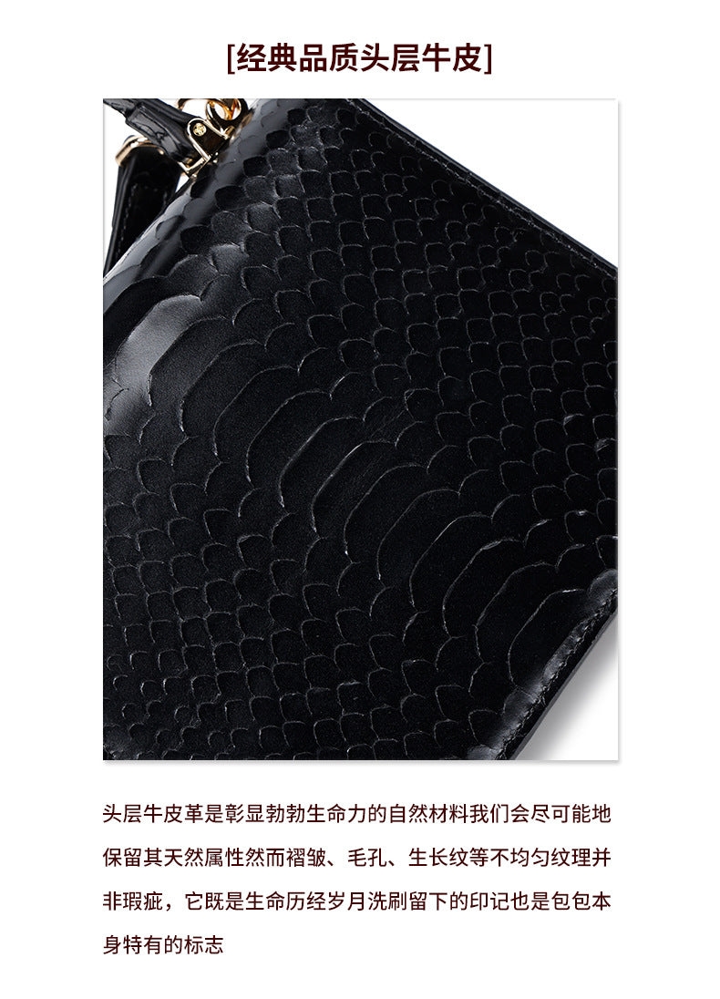 Snake Pattern Kelly Bag Niche Versatile Handbag High-Quality Fashion Women's Bag Light Luxury Single Shoulder Crossbody Women's Bag