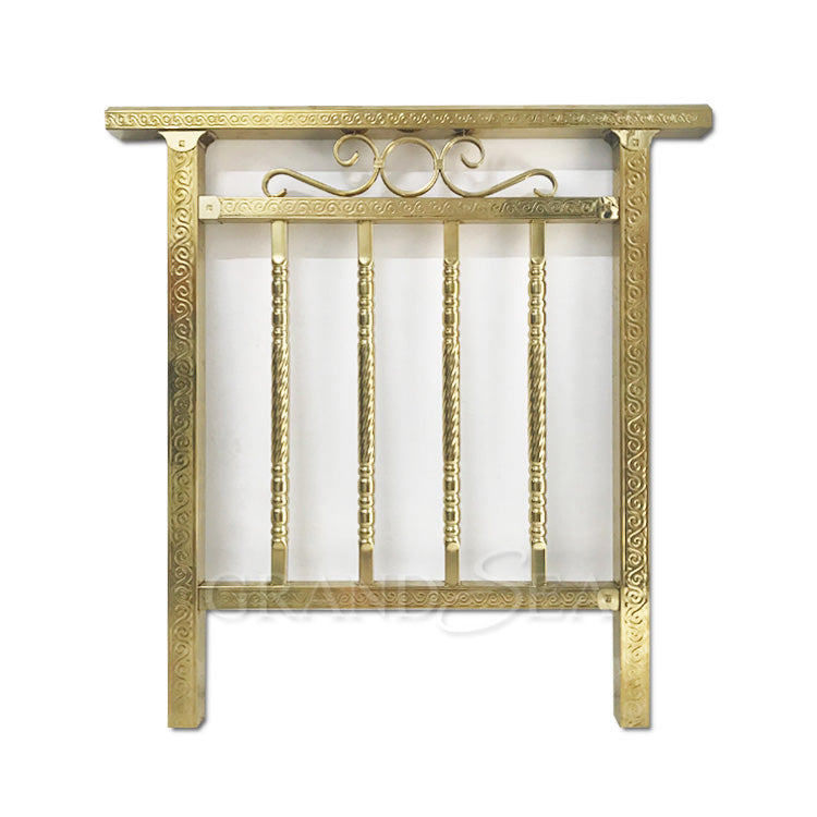 Ornamental Balustrade Luxury Type Casting Brass Gold Stair Handrails