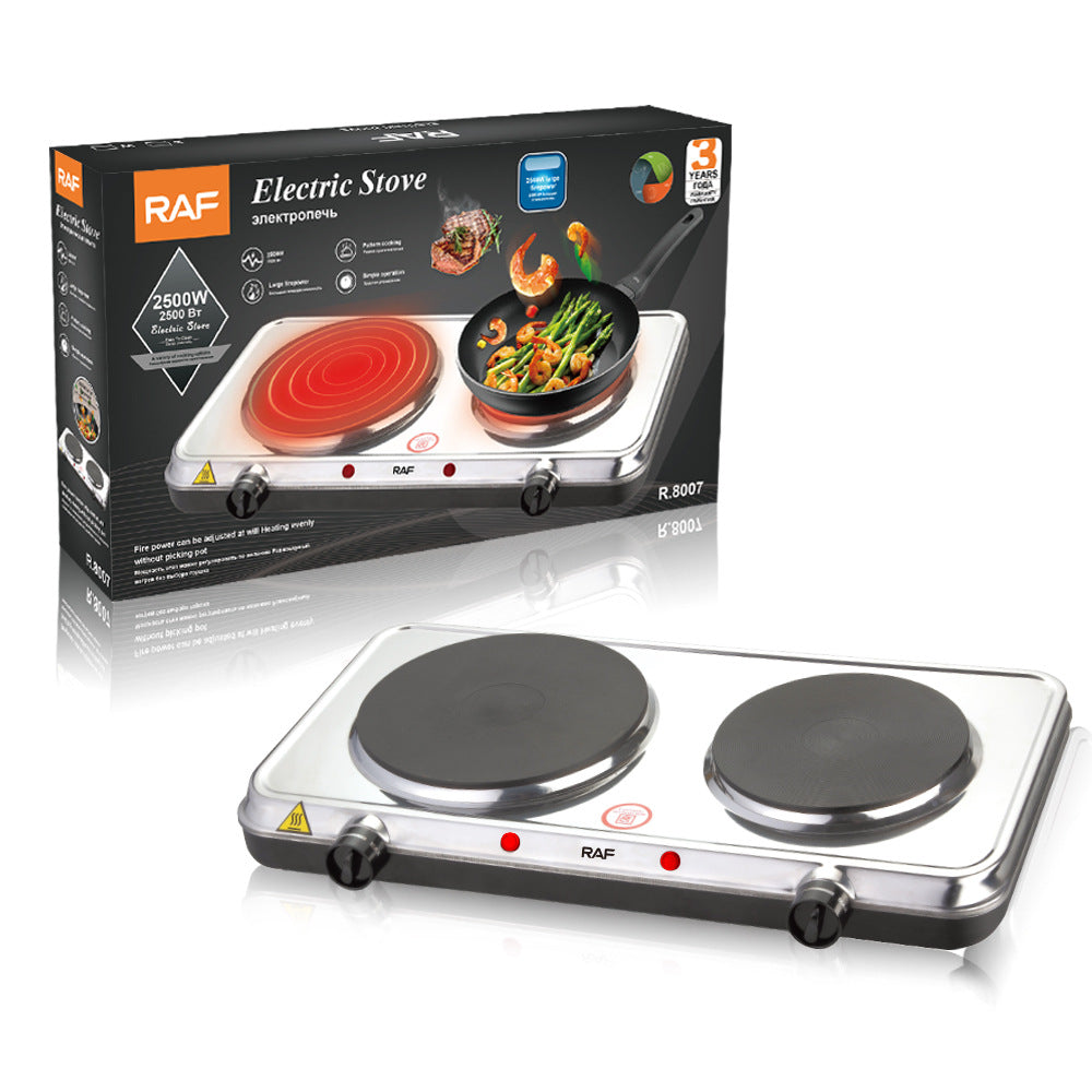 RAF Electric Stove Household Double Burner Electric Stove Temperature Adjustable Small Electric Stove Insulation Heating Electric Stove Wholesale