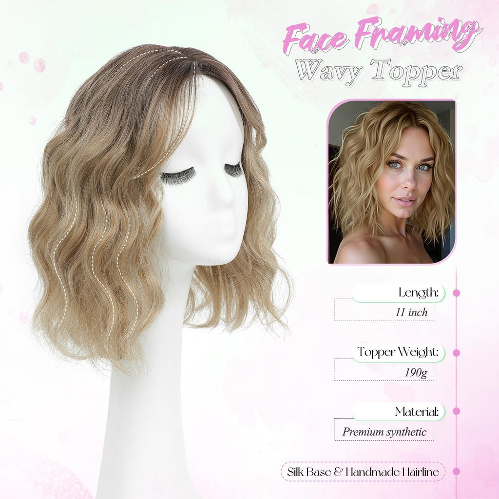 Small Lace Wig Set Export Synthetic Fiber Medium Length Women's Top Natural Middle Part Bangs Hairpiece Wig