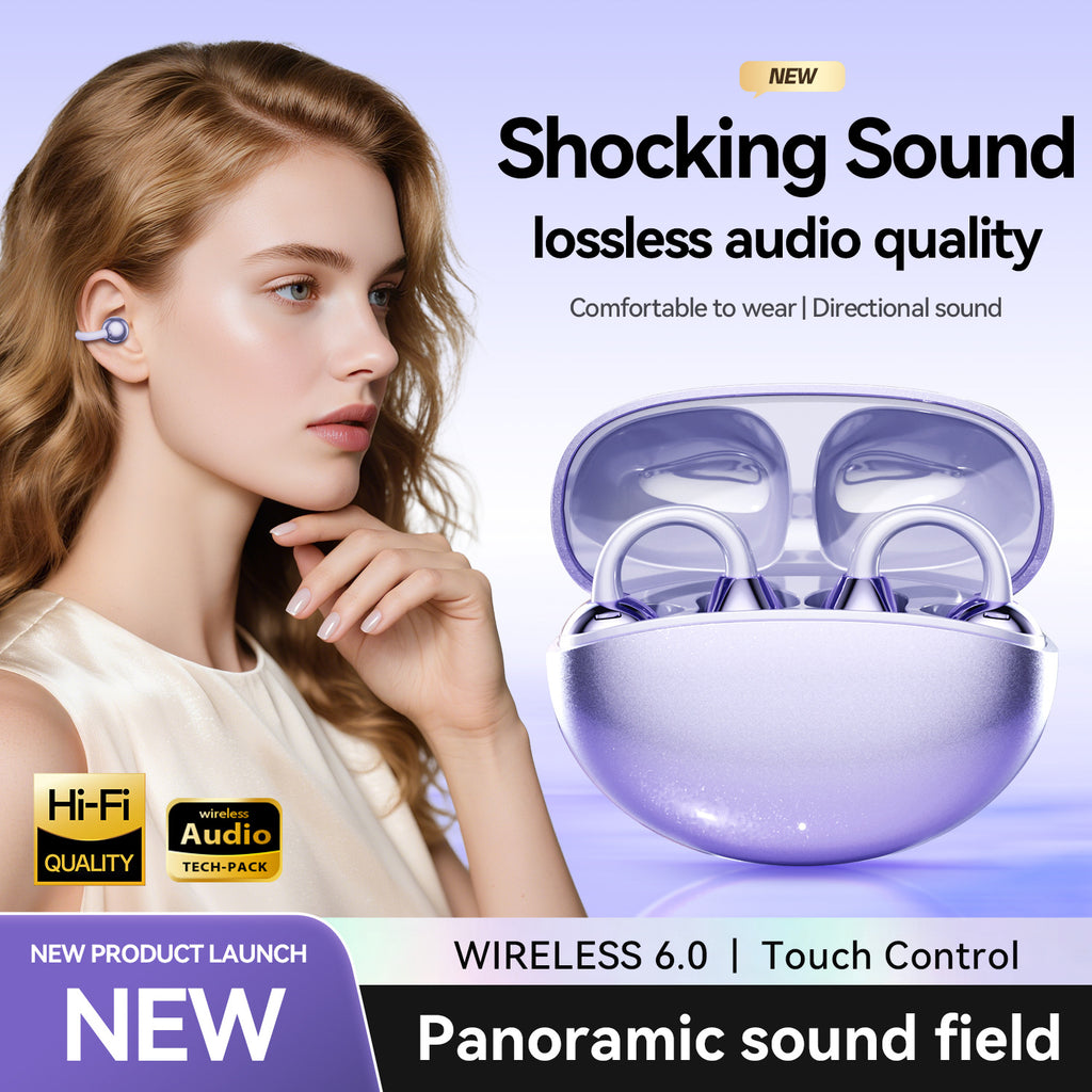 Featured Selection2025New GL8Ultra-long Battery Life High Appearance Private Model Ear Clip Bluetooth Earphones Wholesale