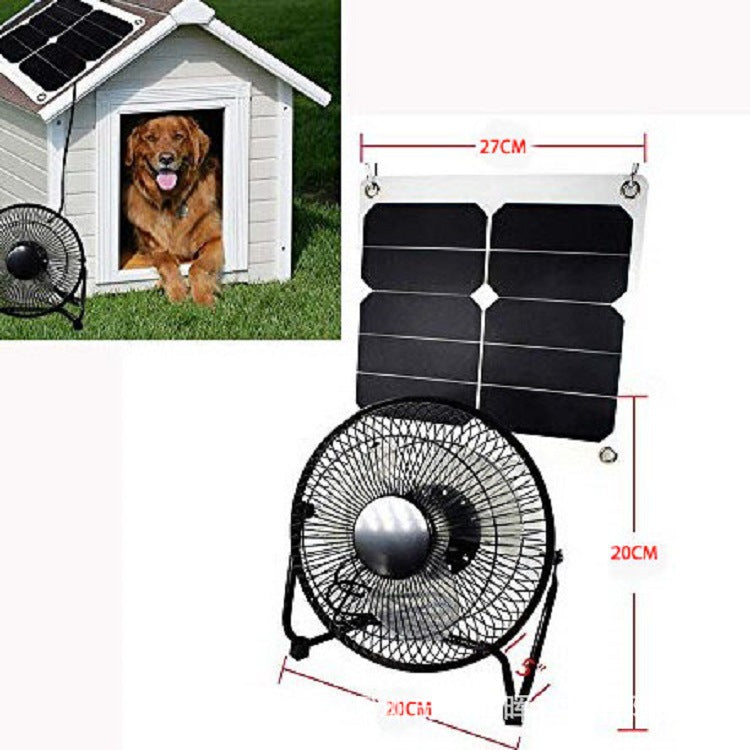10W 12V Solar Panel and Fan RV Travel Car Camping Pet Chicken Coop Ventilator