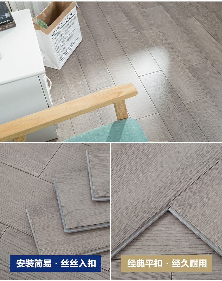In-stock Solid Oak Flooring from Source Scar Modification Hand Scratch Pattern Original Wood Floor Solid Wood with Dragon Bone Design