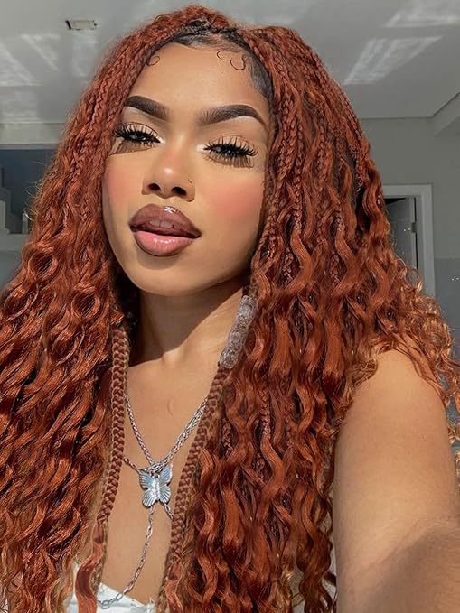 Cross-border European and American Synthetic Hair Wigs Box Braids Bohemian Curly Three-strand Braid Fly Hook Needle Hair Braid