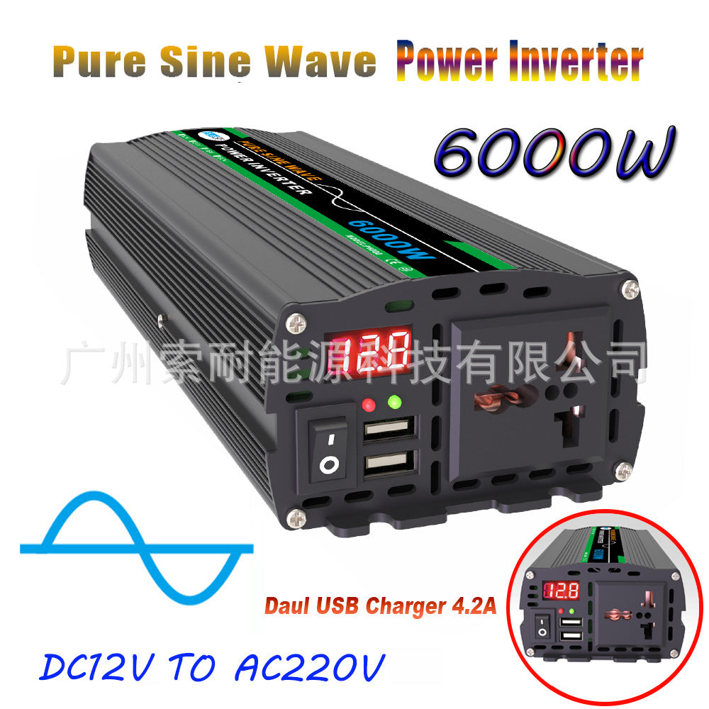 Automotive Pure Sine Wave Inverter1000W Outdoor Adapter Converter12V24V48V60V Turn110V220V