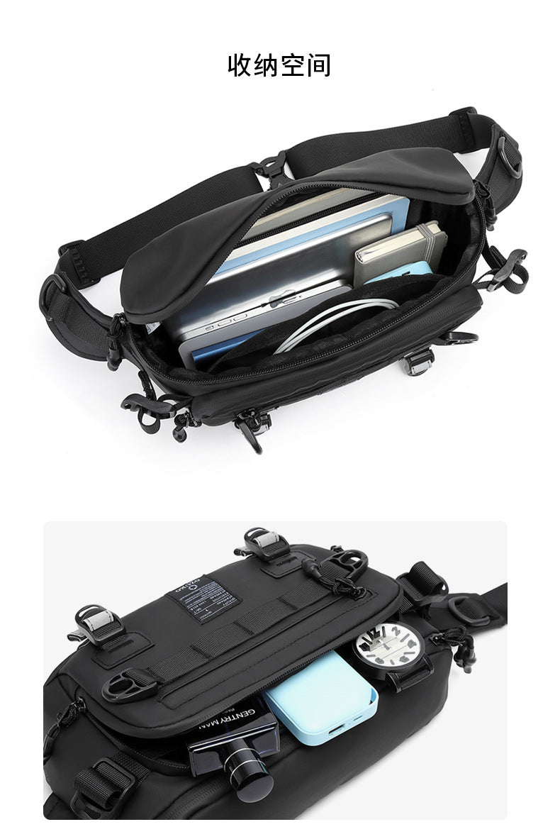 Men's Waist Bag Trendy Brand Crossbody Bag High-end Chest Bag Multi-functional Outdoor Portable Waterproof Men's Shoulder Bag