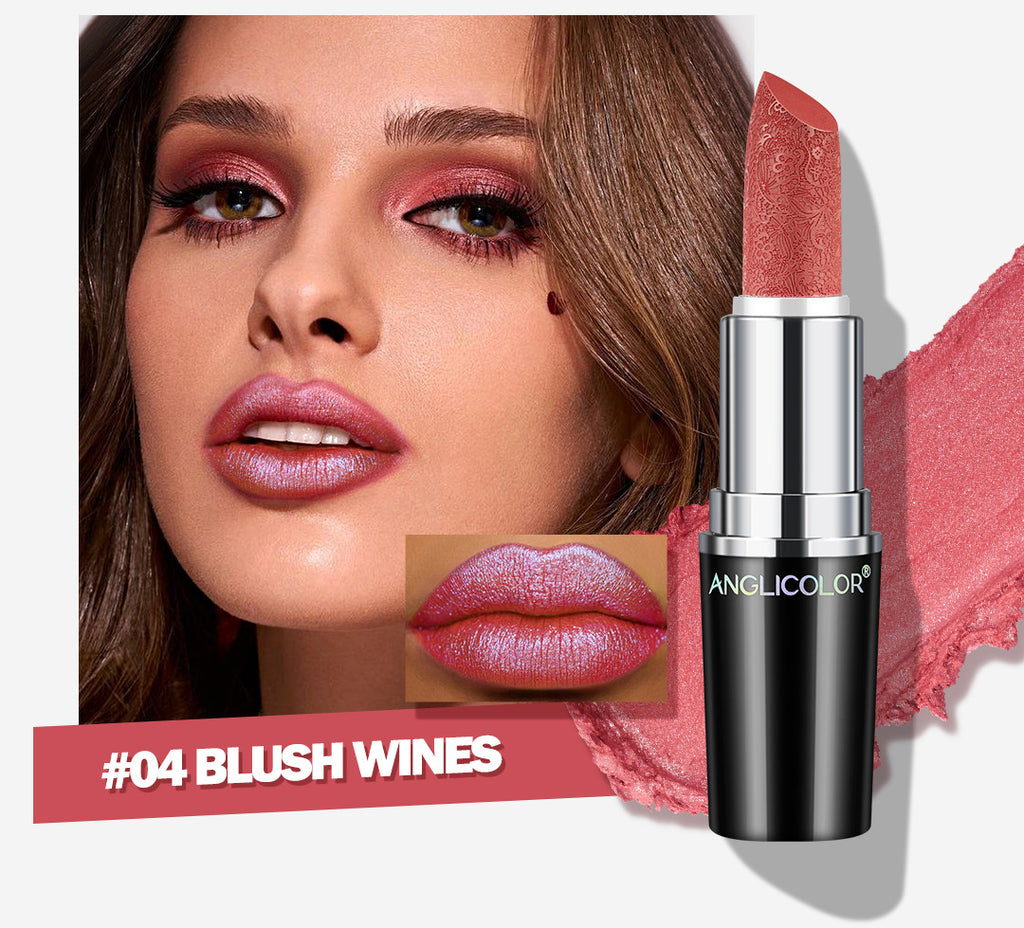 Specially designed for makeup, non-smudging, non-stick cup lipstick, pearlescent moisturizing lipstick, pearlescent nourishing moisturizing color-changing lip balm