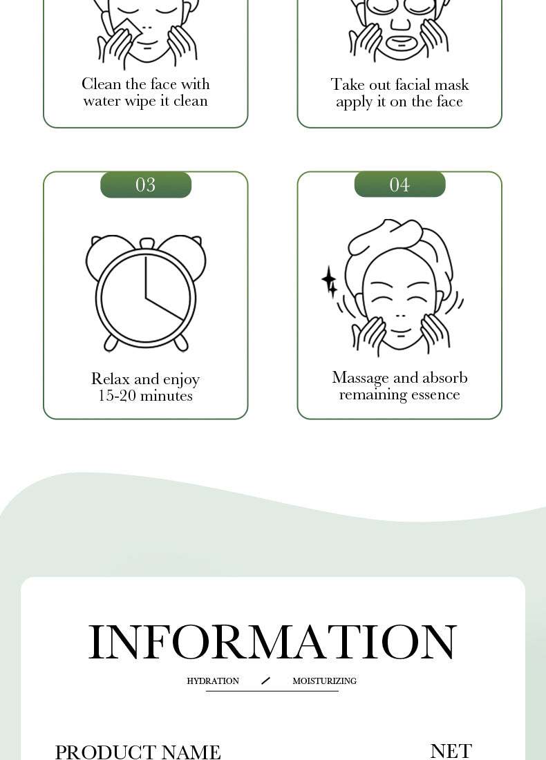 Mask BIOAOUA White Truffle Moisturizing Caviar Nourishing Resurrection Grass Hydrating  Wholesale