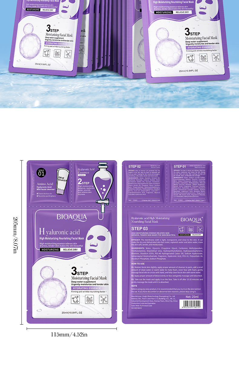 Trilogy Face Mask BIOAOUA Cleansing Facial Cleanser Hydrating Essence  Wholesale