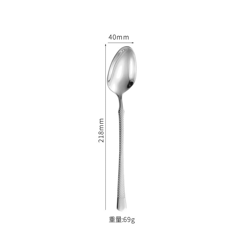 201Stainless steel tableware hotel high-end cutlery set24Set of Restaurant Star Point Steak Knife and Fork Set