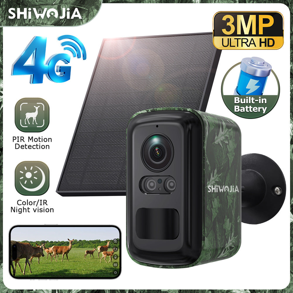 New camouflage low-power battery camera wireless full-color night vision outdoor HD4G Surveillance Camera