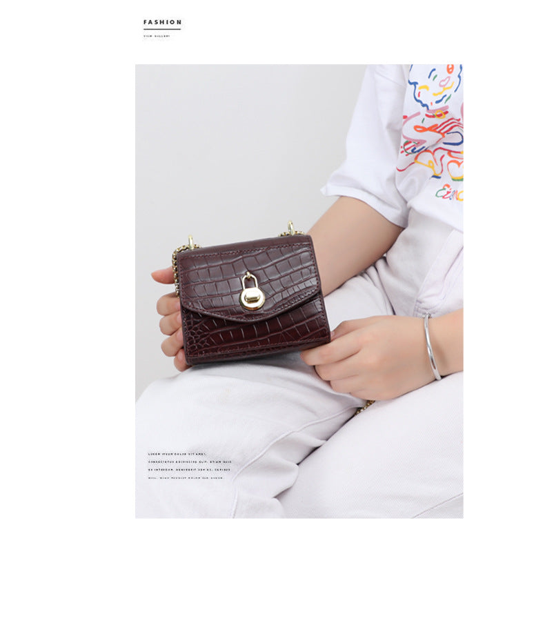 New Trendy Fashion Small Square Bag Retro Chic Single Shoulder Women's Bag Unique Niche Fresh Crossbody Women's Bag