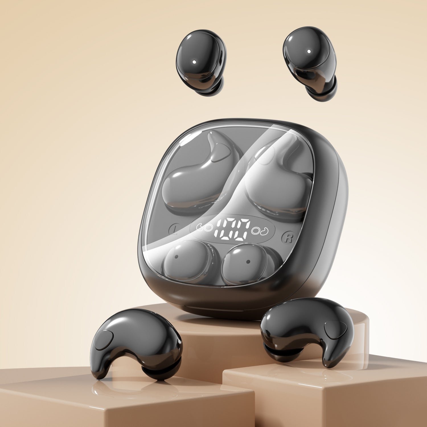 New M1262-in-1 Wireless Sleep Mini Long Battery Life Ultra-High Sound Quality Wireless Bluetooth Earbuds