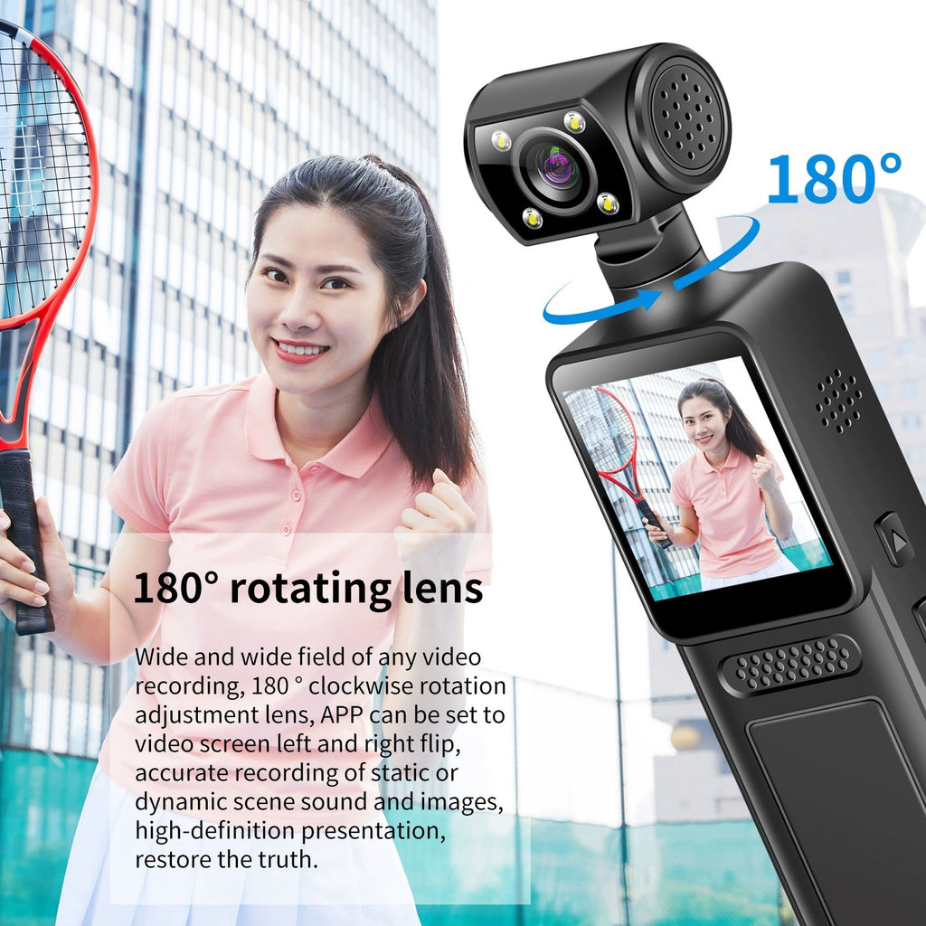 M12Handheld Pocket Camera Portable Body Camera with Clip Sports Camera Handheld Video Recorder Cycling Recorder
