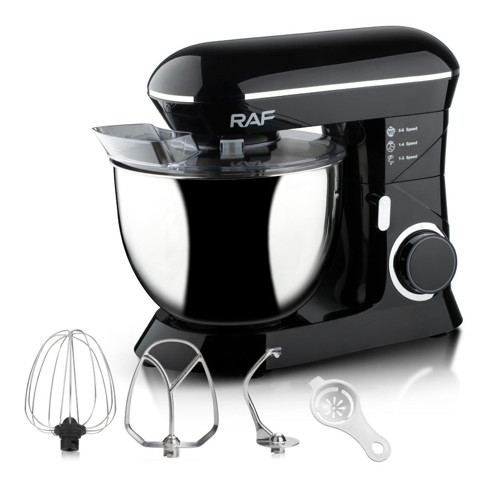 RAF European Standard Household Multifunctional Kitchen Machine Stainless Steel Bowl High Power Dough Mixer Egg Beater Whisk Mixer