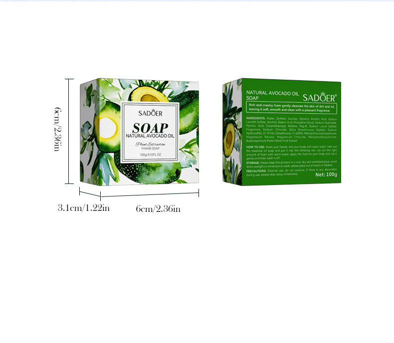 Plant and Fruit Scented Soap100g SADOER Cleansing, Moisturizing Handmade Soap  Wholesale