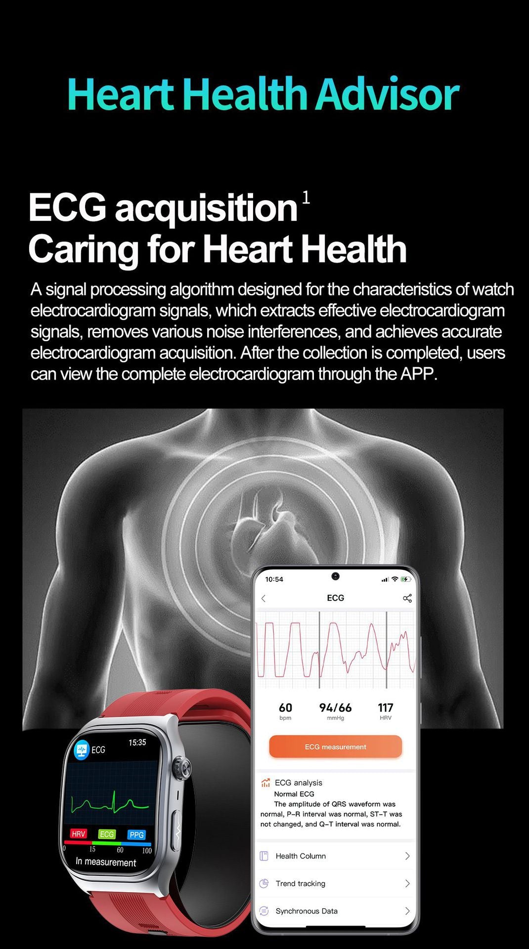 S15Smart watch air pump measures blood pressure and ECG NFC Bluetooth Call High-End Smart Watch APP Docking