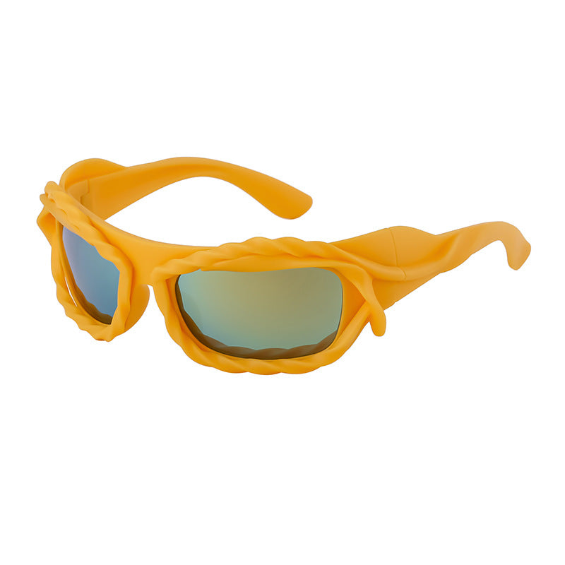 New Y2K Irregular Sunglasses for Women, Cycling Lace Sunglasses, Women's European and American Style Performance Glasses sunglasses