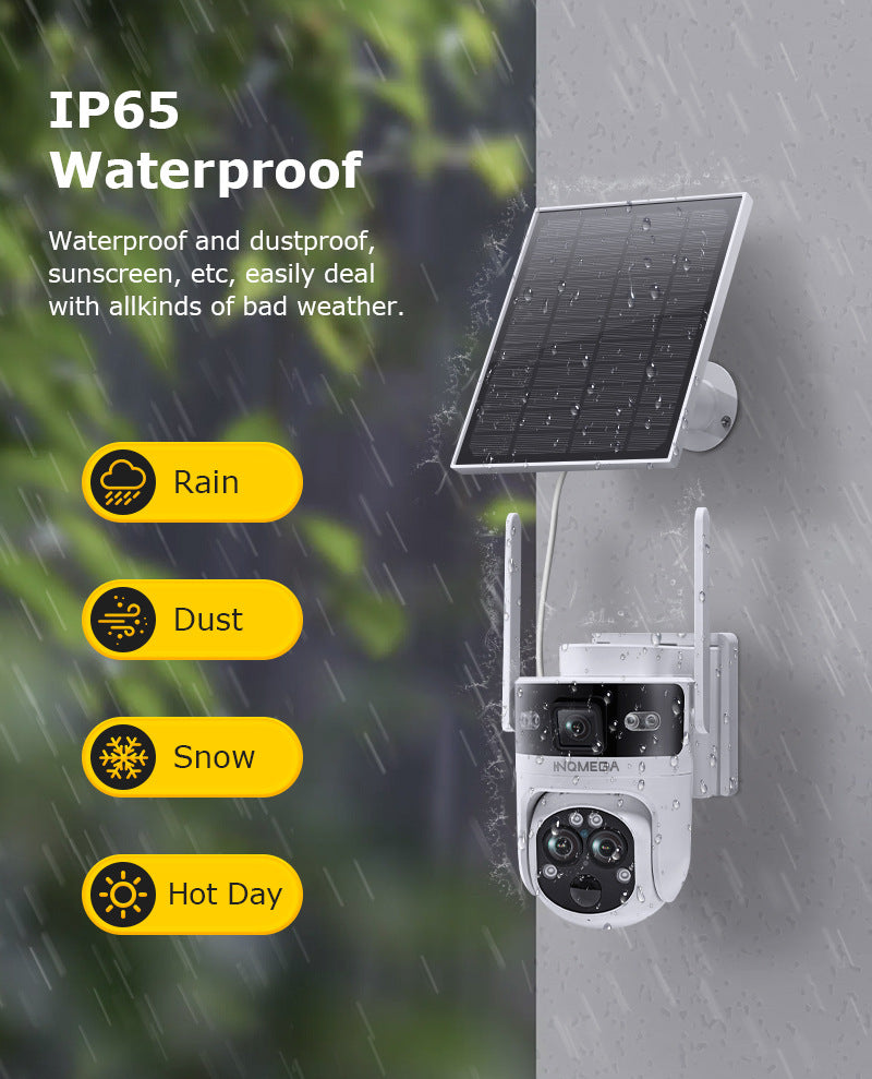 Manufacturer Private Model Outdoor4G Three-eye Solar Camera6MP High Definition Full Color1510x Zoom Solar Surveillance