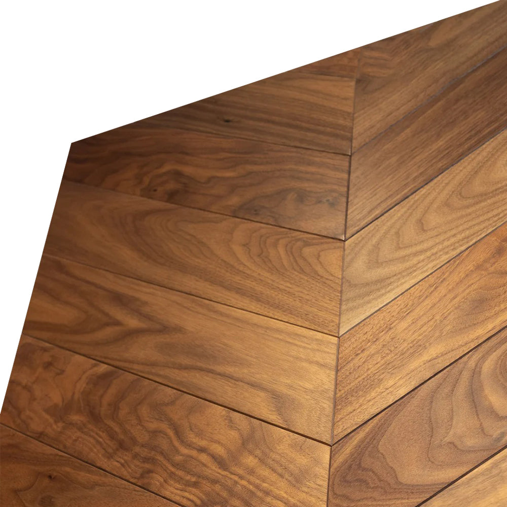 Three-Layer Engineered Black Walnut Wood Flooring Custom Size Outdoor Floor Natural Grain UV-Coated Surface for Luxury Homes