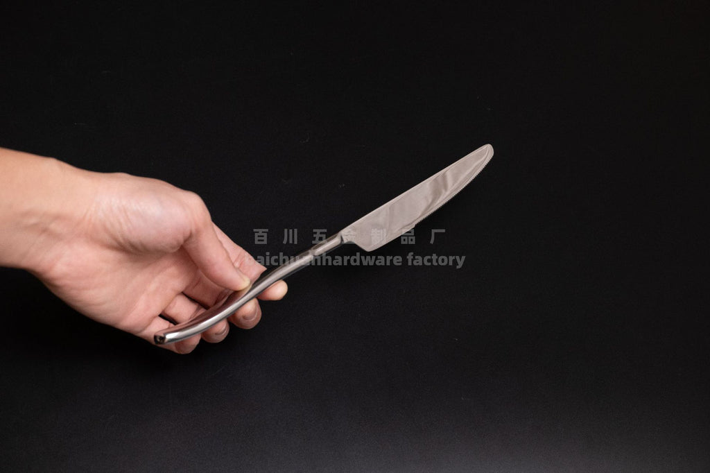 304Stainless Steel Spoon with Thickened Handle, Simple Household Knife, Fork, Spoon, Western Restaurant Supplies, Cutlery Set Wholesale