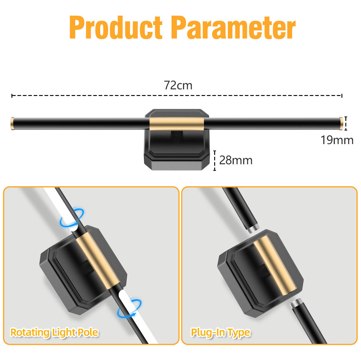Dual-Head Detachable Wall Lamp Reading Wall Lamp No Wiring Wall Lamp Magnetic Wall Lamp Dimmable Wall Lamp Rechargeable Indoor Wall Lamp