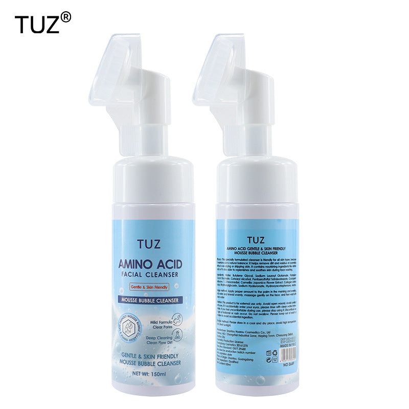 【Exclusive Supply】ANGEALA Green Tea Facial Cleanser Foaming Cleansing Facial Cleanser with Silicone Brush