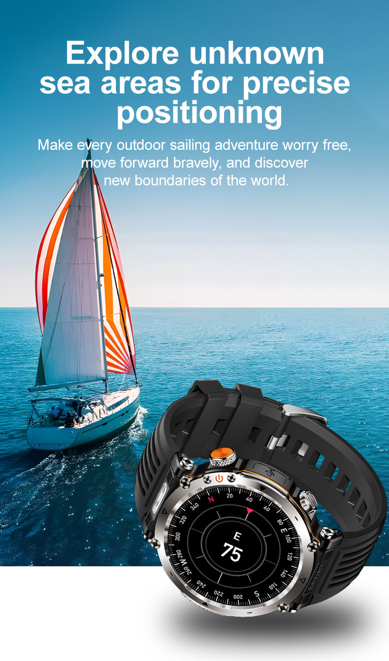 HT30Smart Watch Bluetooth Call True Heart Rate Step Count Sleep Monitoring Deep Waterproof Flashlight Sports Three-Proof