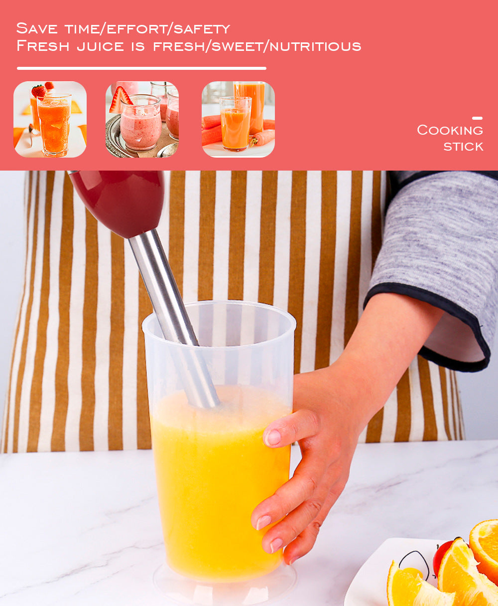 EU Plug Multifunctional Kitchen Handheld Cooking Stick Baby Food Electric Stirring Stick Milk Frother Juicer Meat Grinder