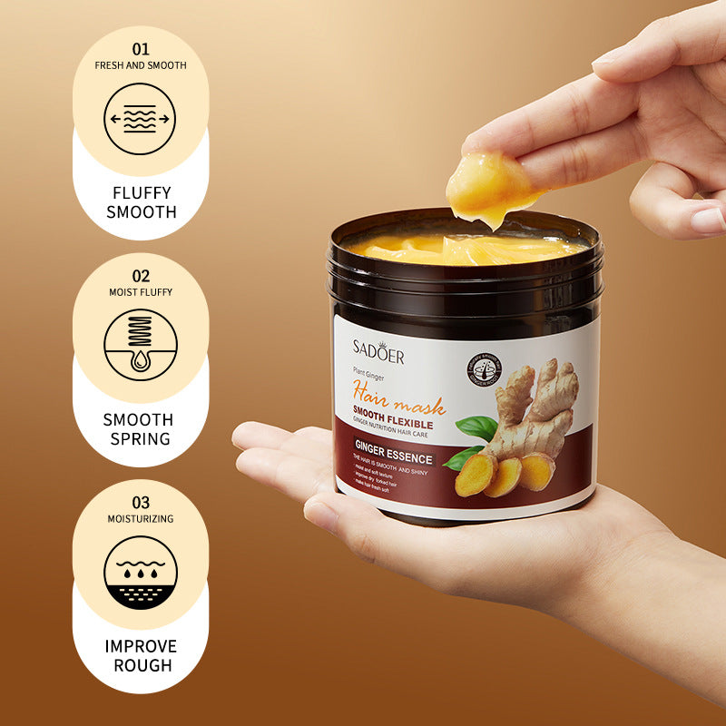 Ginger Hair Mask500g SADOER Moisturizing and Smooth Hair Care  Foreign Trade Live Wholesale