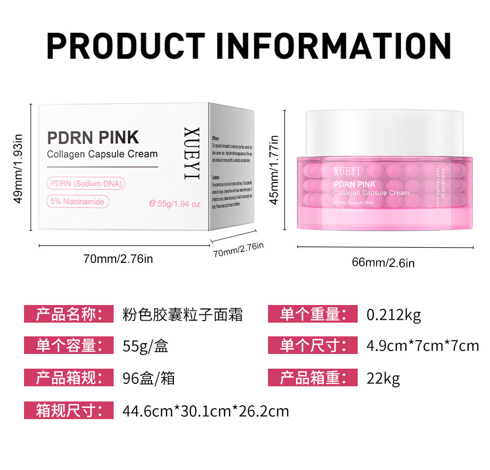 Specially designed Collagen Pink Capsule Face Cream Deep Moisturizing Wrinkle Firming Elasticity Anti-Wrinkle Cream