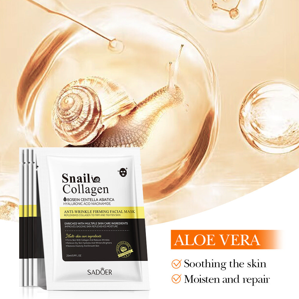 Snail Face Mask SADOER Collagen anti-wrinkle firming delicate skin mask  wholesale