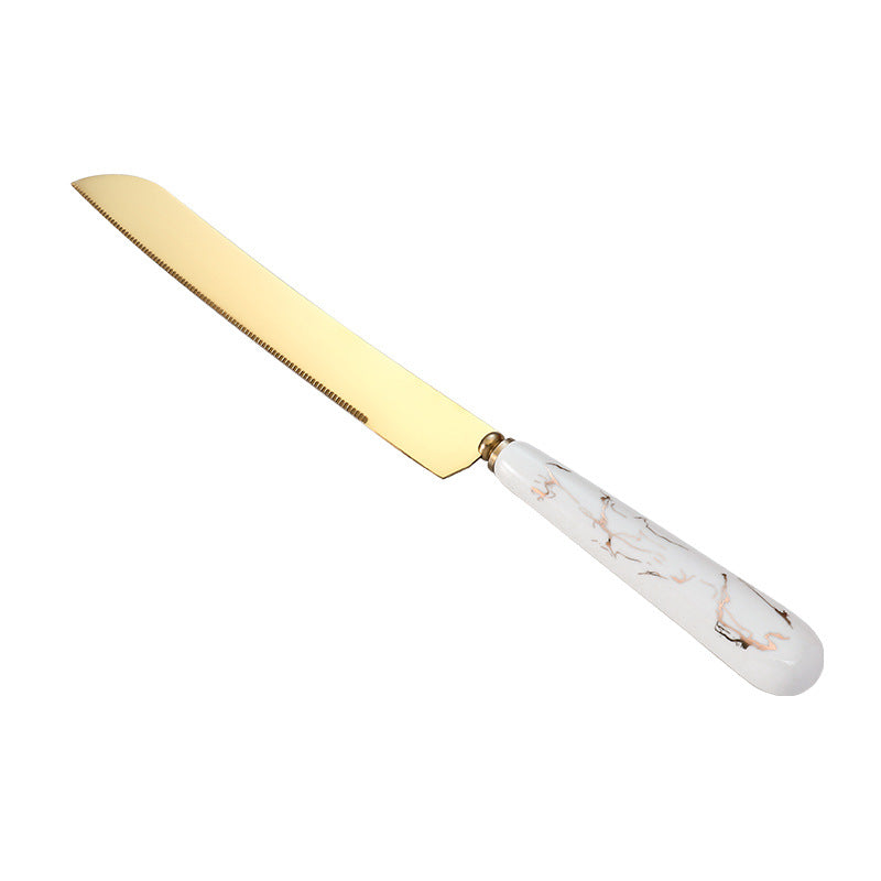 Ceramic Handle Stainless Steel Knife and Spatula Gift Set Creative Baking Tools Cheese Knife Butter Knife Cake Spatula Pizza Spatula