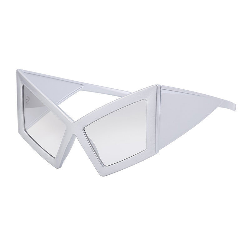 New arrivalStylish large frame cat eye sunglasses European and American Style Personality Hip-Hop Internet Celebrity Beach Party Sunglasses