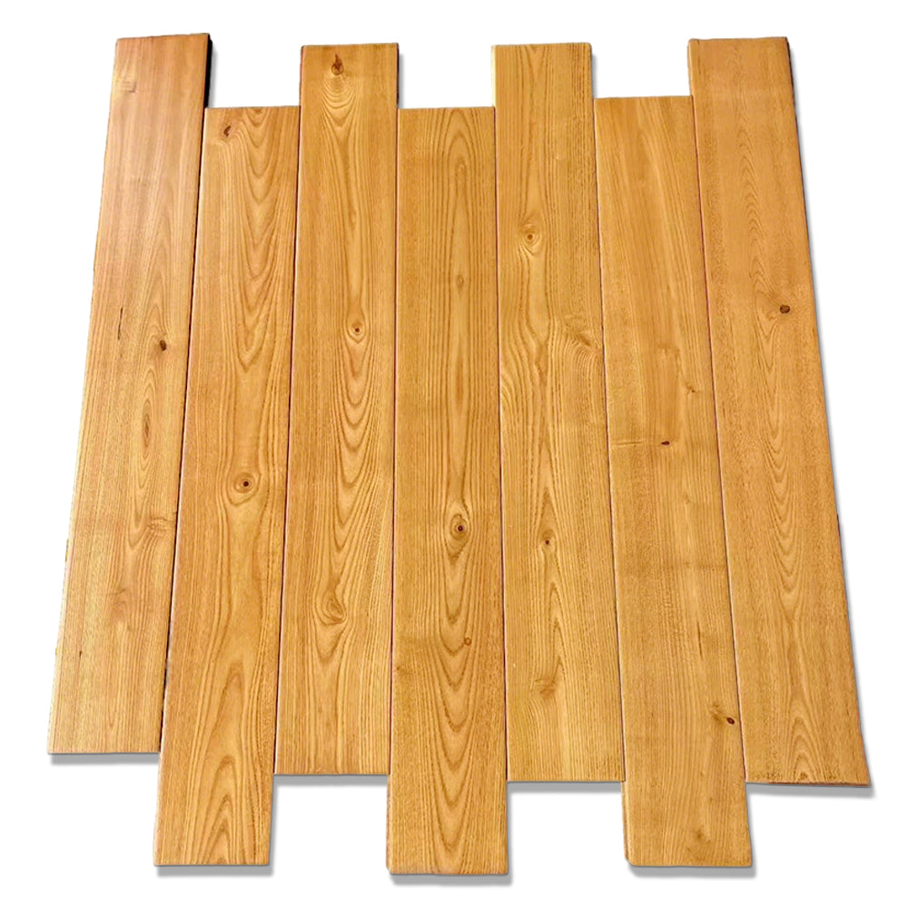 Three-Layer Engineered Ash Wood Flooring Custom Solid Hardwood UV Lacquer Finish Waterproof Anti-slip for Living Room Outdoor