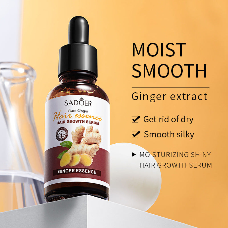 Ginger Hair Treatment Solution30ml SADOER Moisturizing and Hydrating Hair Care  Foreign Trade Live Wholesale